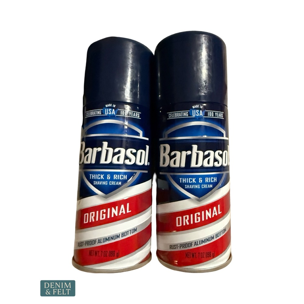 NEW Barbasol Original Thick Rich Shaving Cream Set of 2 Men's Grooming 7 oz Cans